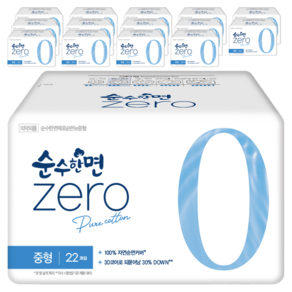 순수한면 제로 순면 뉴 생리대 날개형