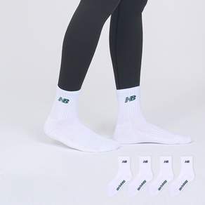 뉴발란스 베이직 로고 파일 중목 양말 4켤레