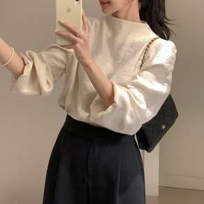 페이퍼먼츠 클라씨 반목 퍼프 우아한 블라우스 11614