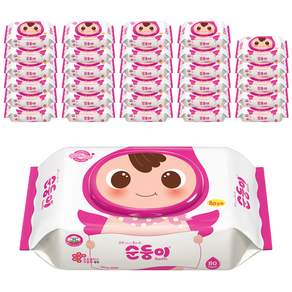순둥이 베이직 유아물티슈 캡형