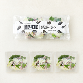 곰곰 원데이 샐러드 채소 3개입