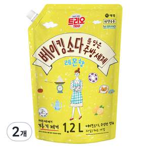 트리오 베이킹소다를 담은 주방세제 레몬향