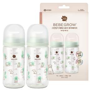 베베그로우 그린핑거 퓨어베이비 북극곰 PA 노꼭지 젖병 트윈팩