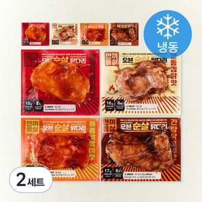 한끼통살 오븐 순살닭다리 100g x 4종 x 2개입 세트 (냉동)