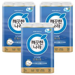 깨끗한나라 순수 프리미엄 더 퍼스트 천연펄프 3겹 고급롤화장지