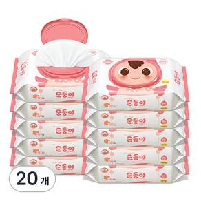 순둥이 베이직 무향 엠보싱 유아물티슈 캡형