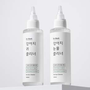 닥터블랭크 저자극 강아지 귀클리너 100ml 1개 + 눈물클리너 100ml 1개 세트