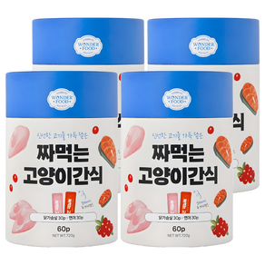 원더푸드 짜먹는 고양이 간식 60p