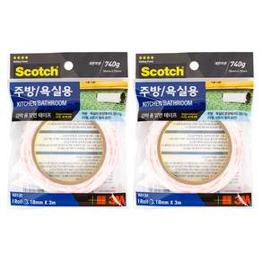 스카치 주방욕실용 폼 양면테이프 18mm x 3m