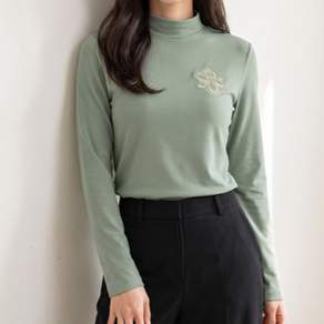 크로커다일레이디 여성용 미르기모 이너 반넥 티셔츠 CLDW-TS903