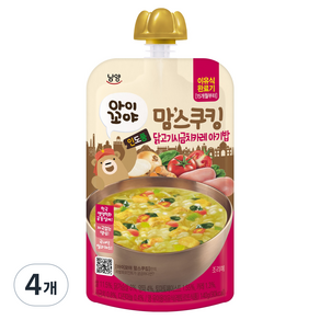 맘스쿠킹 닭고기 시금치 카레 15개월부터, 140g, 4개