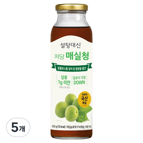 설탕대신 저당 매실청, 5개, 550g