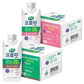 셀렉스 프로핏 드링크 초코 330ml 12p + 복숭아 330ml 12p