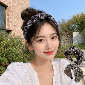 씨티컴퍼니 여성용 반다나 헤어밴드 2종 세트