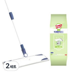 스카치브라이트 베이직 막대걸레 +미세먼지 정전기 청소포 60매