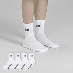 뉴발란스 베이직 로고 파일 중목 양말 4켤레