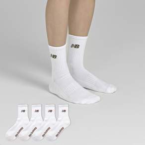 뉴발란스 베이직 로고 파일 중목 양말 4켤레