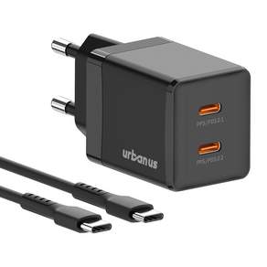어반어스 GaN 45W 미니 C타입 2포트 PD PPS 초고속 충전기 60W C to C 케이블 1.5m