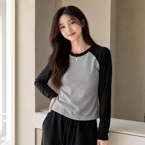 구디프 여성용 데일리 클린 나그랑 긴팔 티셔츠