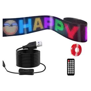 21세기트랜드 디라이브 LED 풀컬러 블루투스 전광판 플렉시블 메뉴판 차량용 매트릭스 패널 07 133x19.2cm