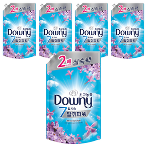 다우니 7일 지속 탈취파워 초고농축 섬유유연제 레몬그라스와 라일락 리필