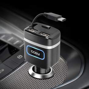 코시 QC3.0 USB 2포트 차량용 충전기