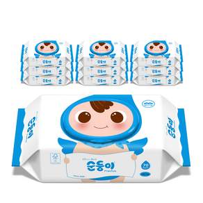 순둥이 프리미엄 엠보싱 유아물티슈 캡형 무향 NC-01