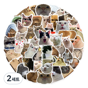 노트북 캐리어 여행 귀여운 고양이 스티커 세트