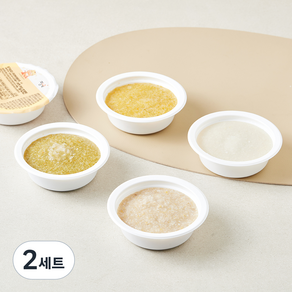 짱죽 냉장 초기 7개월 부터 한우옥수수 묽은죽 140g + 사과당근 묽은죽 140g + 닭가슴살느타리버섯 묽은죽 140g + 한우시금치 묽은죽 140g 이유식 B세트