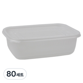 아이엔피 SK 반투명 PP 다용도 밀폐 사각 죽용기 뚜껑세트 중 800ml