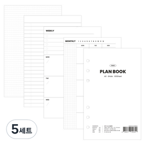 리코즈 A6 6공 플랜북 만년형 다이어리 리필 속지