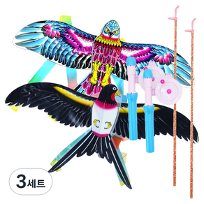 토이토 낚시대 연 날리기 얼레 대형 독수리 + 대형 제비 51cm 세트