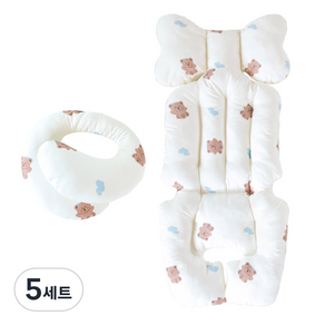 베베누보 사계절 양면 라이너 유모차 시트 + 목쿠션 세트