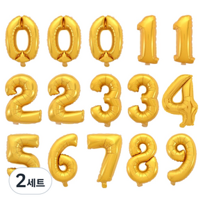 피앤비유니티 0부터9까지 숫자풍선 40cm 15p 세트