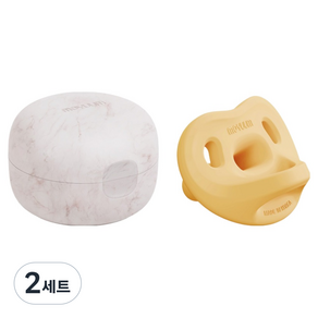 모윰 유아용 올 실리콘 마카롱 쪽쪽이 + 전용케이스 세트