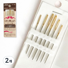 Clover 리본 자수 바늘 18호 2p + 20호 2p + 22호 2p 세트 57-084