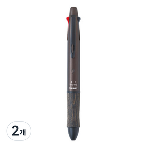 닥터그립 파이롯트 4플러스1 우드 볼팬 0.7mm + 샤프 0.5mm BKHFW-2SR