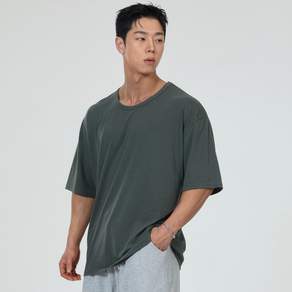 허그본 남성용 드라이 오버핏 숏슬리브
