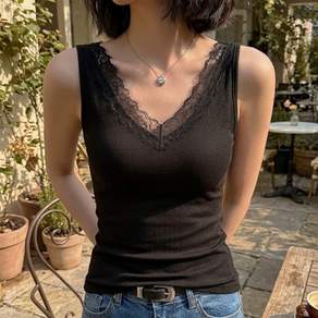 언헤브 여성용 레이스 민소매