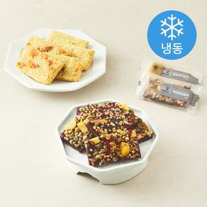 떡편 곶감호박 찰떡 45g x 5개입 + 흑미 영양 찰떡 45g x 5개입 세트 (냉동)