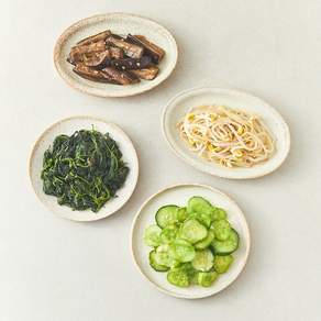 식탁위의사계 입맛돋는 여름나물 가지나물 + 오이볶음 + 깻잎순볶음 + 콩나물 세트 300g