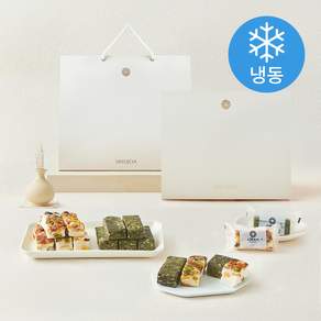 시루조아 감동 영양 복 찰떡 + 쑥견과찰떡 선물세트 1.2kg + 쇼핑백 (냉동)