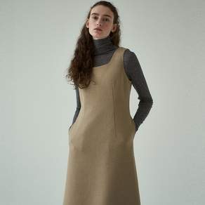 블랭크공삼 wool flared dress