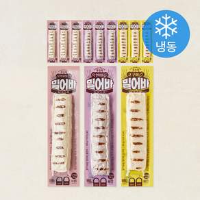 쿠즈락 닭가슴살 밀어바 오리지널 80g x 4개입 + 고구마 80g x 4개입 + 흑현미 80g x 4개입 세트 (냉동)