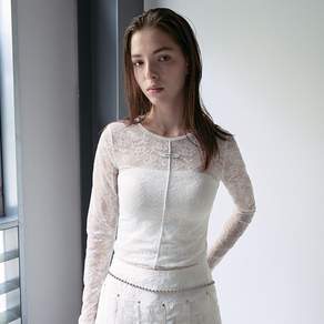 로라로라 여성용 LACE SEE THROUGH 티셔츠