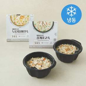 베베쿡 데일리343 누룽지닭버섯죽 300g + 삼계표고죽 300g 세트 (냉동)
