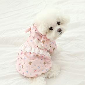 이츠독 강아지 플라워 베어 벌룬 점퍼