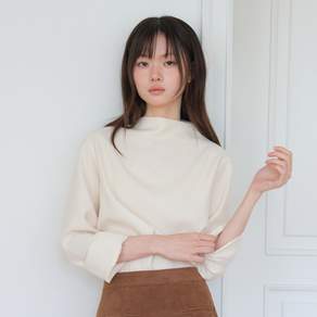 엽페 pleated 롱 셔츠