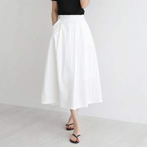 앤드스타일 여성용 숏/기본 기장 바스락 경량 A라인 롱스커트 264670