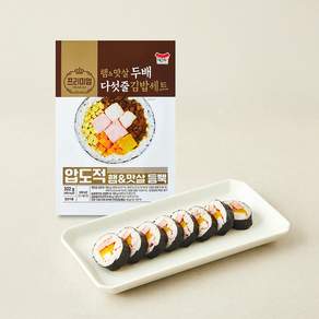 일가집 두배가득 햄 맛살 5줄 프리미엄 김밥 세트 322g